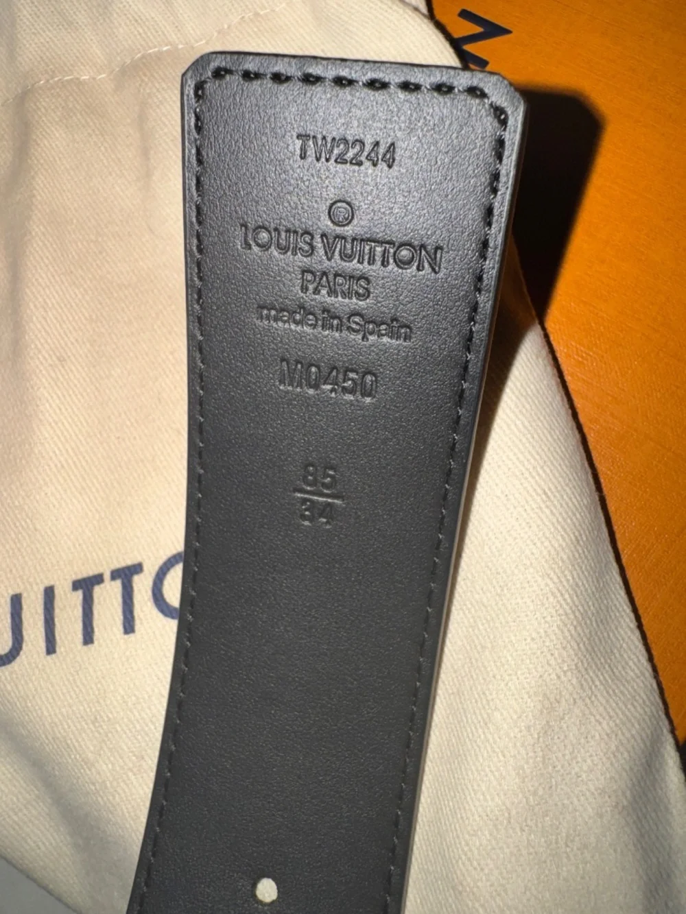 Authentic Louis Vuitton reversible belt